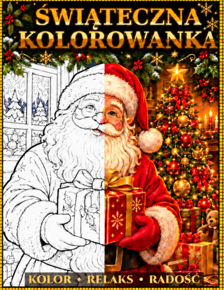 Okładka książki Świąteczna Kolorowanka