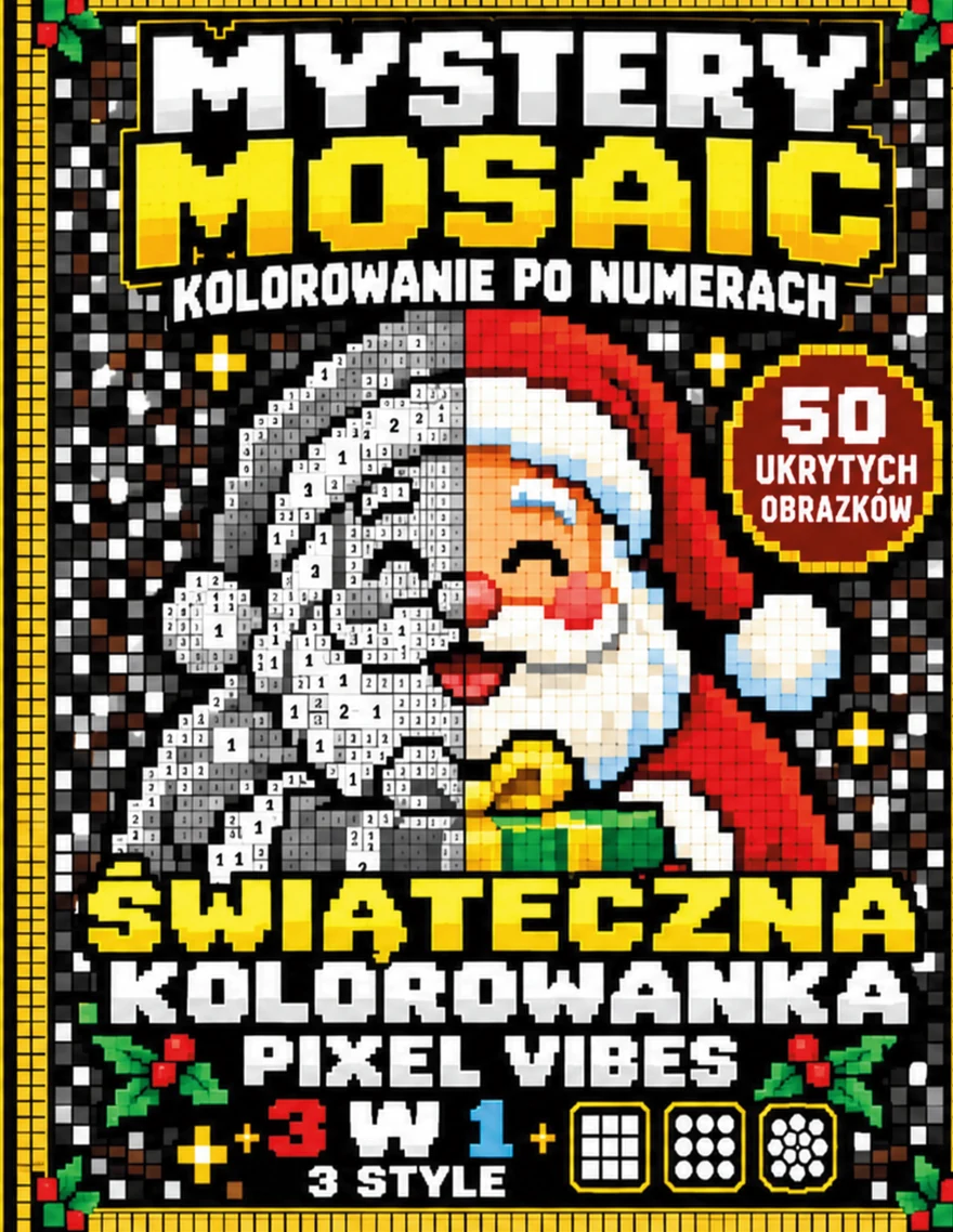 Okładka książki Świąteczna Kolorowanka — Pixel Vibes